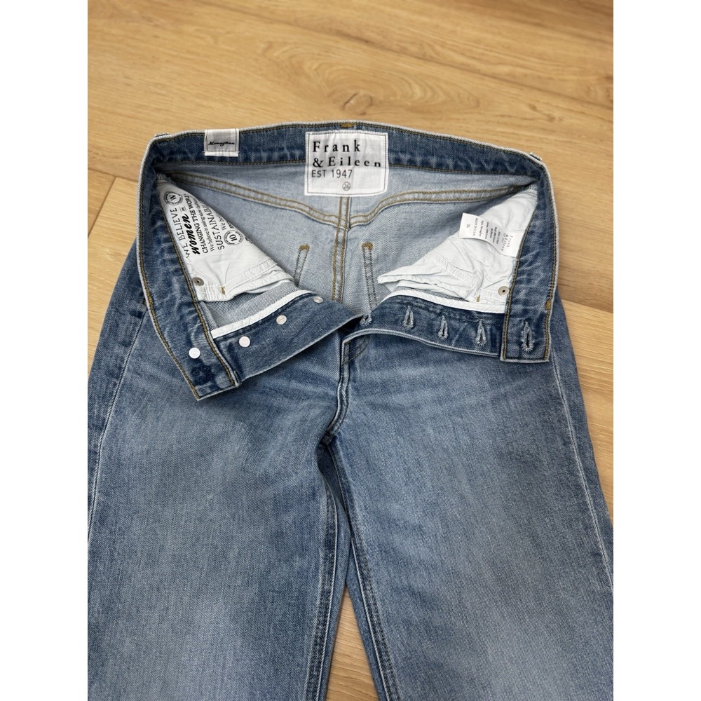 Frank & Eileen Monaghan High Rise Button Fly Raw Hem Jeans Size 26 - Picture 5 of 12